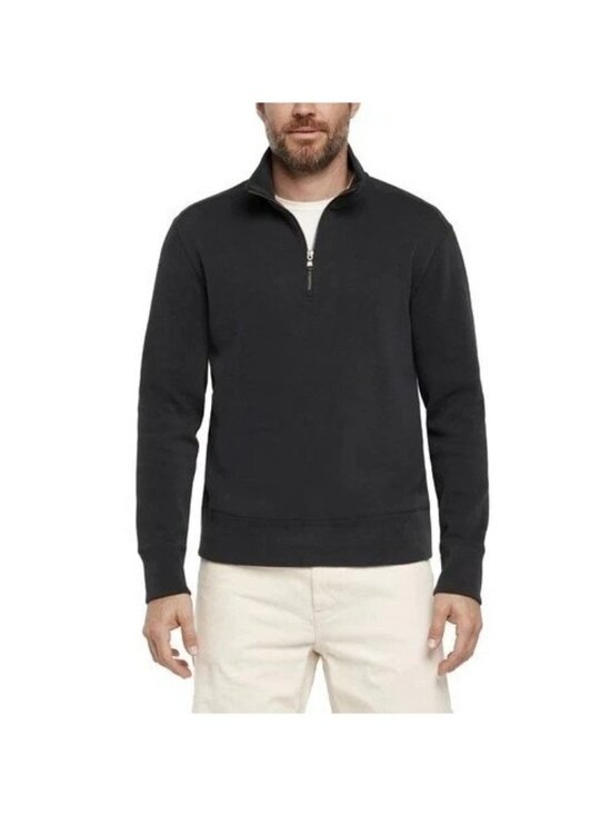 Banana Republic Other - Banana Republic Men's L Black Half-Zip Sweatshirt Cotton Blend H1985
